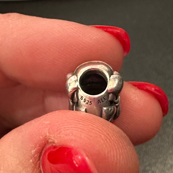 Pandora Silver Heart and Bow Bracelet Charms - Picture 6 of 9